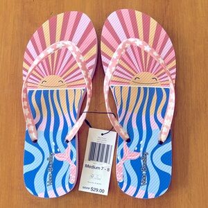 Vera Bradley “Aloha Blooms” Flip Flops Women’s Size 7-8
